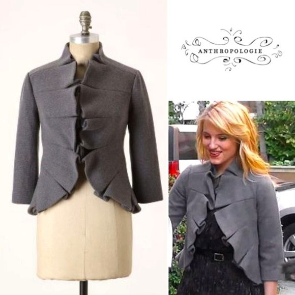 Anthropologie Jackets & Blazers - Anthropologie vintage look Tabitha Terrace House Ruffled Jacket size 4